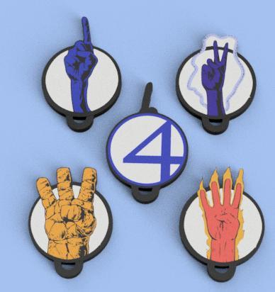 Fantastic 4 Key Ring Pack
