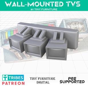 Nuclear Shelter wall-mounted TVs