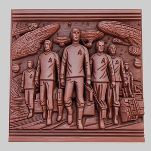 Star Trek 3d printer relief medallion obj stl