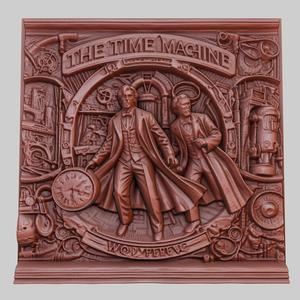 The Time Machine 3d printer relief medallion obj stl