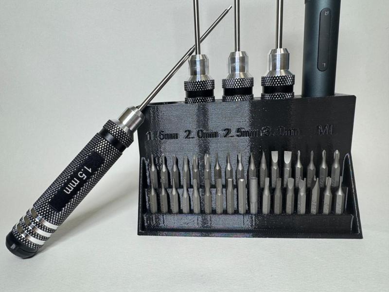 RC screwdriver stand (includes MiJia electric screwdriver and bits)