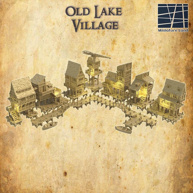 Old Lake Town - Tabletop Terrain - 28 MM