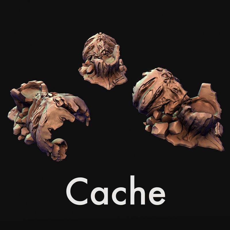 Cache, hiding place