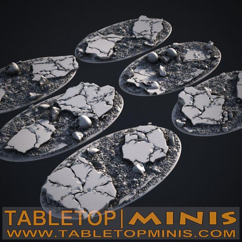Cracked Earth 75mm x 42mm Bases Topper