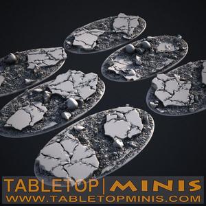 Cracked Earth 75mm x 42mm Bases Topper
