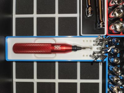 Gridfinity Deburring Tool Holder 1x4