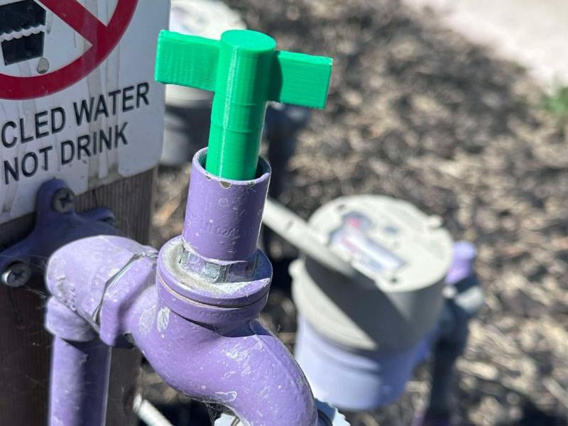 Recycled Purple Lilac Water Tap Key Australia