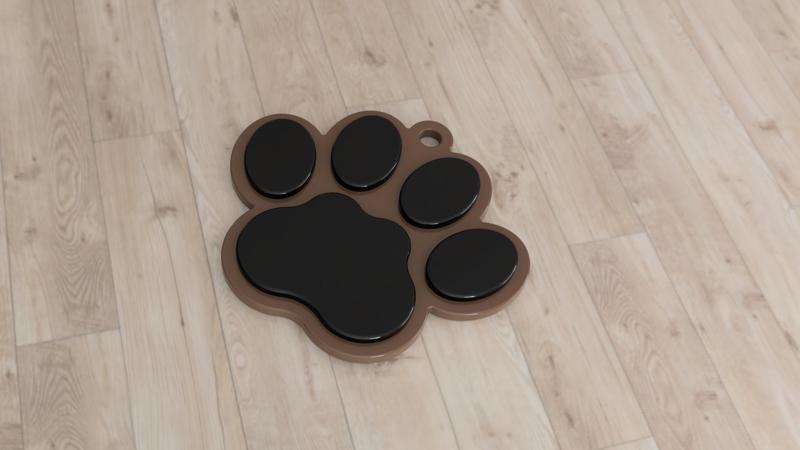 Dog paw Keychain
