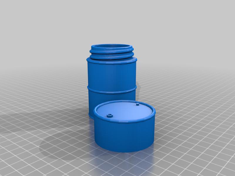 Scale 55-Gallon Oil Drum Stash Container