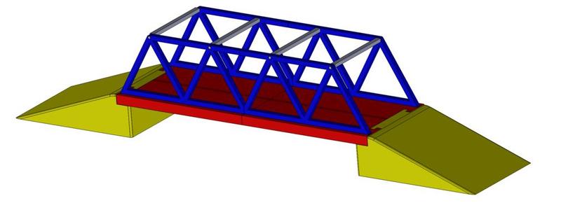 Truss Bridge. Toy Car Bridge