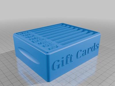 Alphabetized gift card holder
