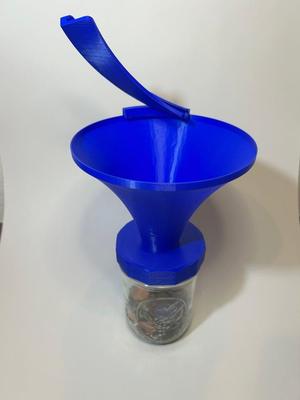 Vortex coin piggy bank for mason jars