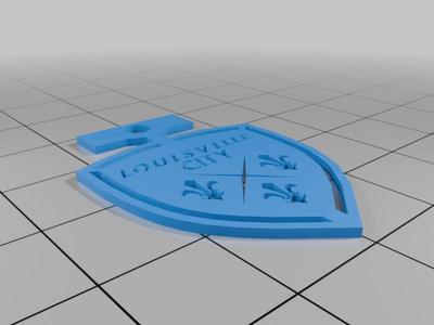 Louisville City 3D keychain