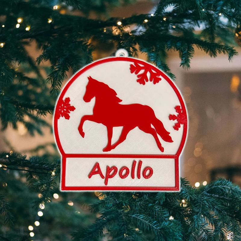 Christmas Ornament: Custom Horse Name Ornament