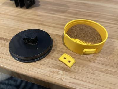 Shorten barrel for Aquarium Coop auto-fish feeder