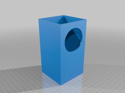 Box with lid and hole for gauge