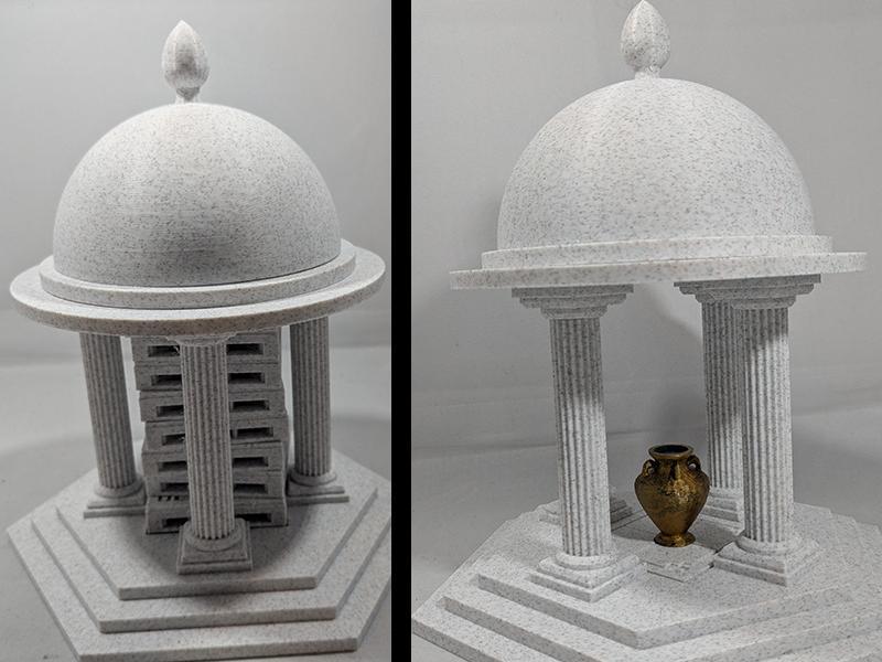 Greek temple (supportless scenery and tile-holder)