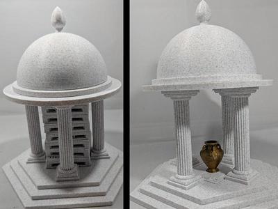 Greek temple (supportless scenery and tile-holder)