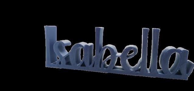 Minimalist Isabella Nameplate - Modern 3D Printed Desk Ornament