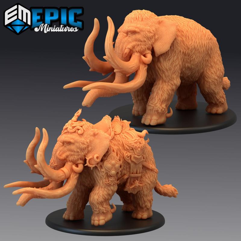 Dire Mammoth Set / Arctic Elephant Beast Mount / Norse Encounter