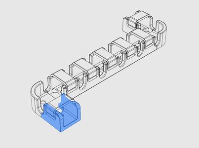 Cable Channel end piece for 20x16