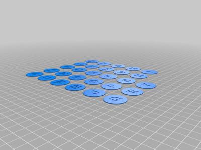 Catan Expansion number tokens - Multi color