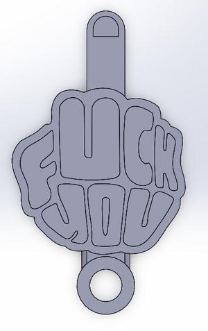middle finger key chain