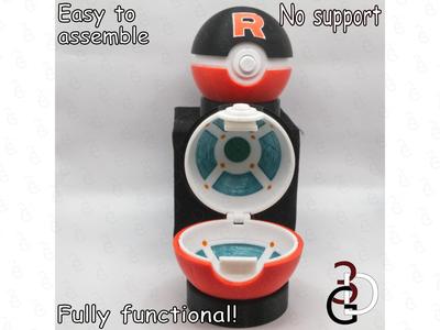 Functional Team Rocket Pokeball Fully Detailed