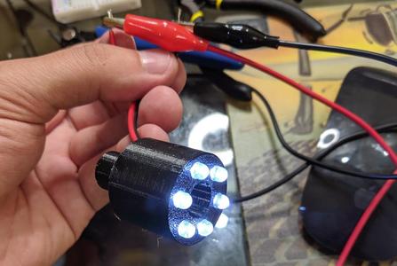 LED light ring for a garden fountain