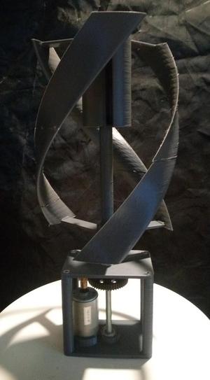 Parameterized base for a Savonius & Gorlov VAWT (https://www.thingiverse.com/thing:16504)