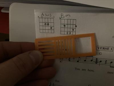 Guitar/Ukulele Chord Stencil