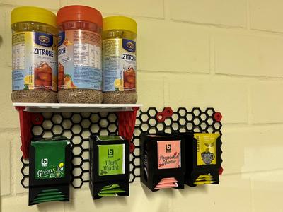 Honneycomb wall shelf