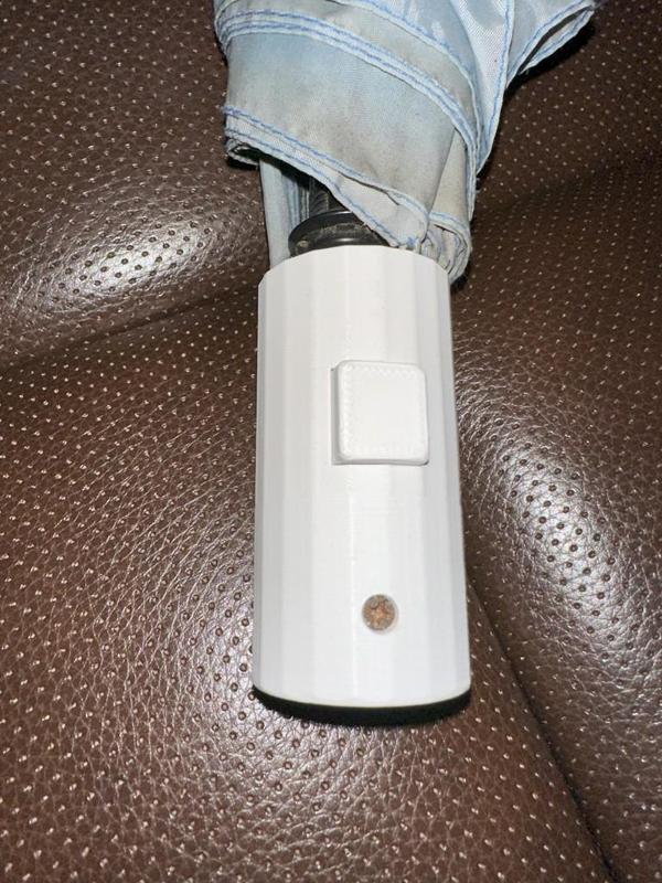 Umbrella handle with release button