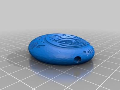 Heart of Te Fiti pendant with "I know who you are" etched in back (remix-of-remix-of-remix...))