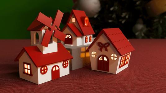 DIY Christmas House Model Kit