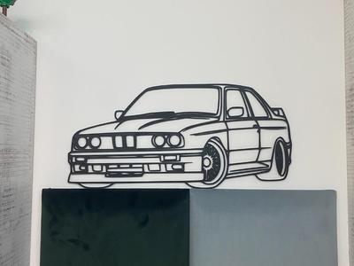 BMW M3 e30 2D Line-art wall decoration
