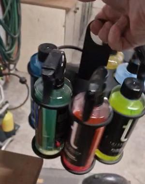Car detailing 7 bottle holder