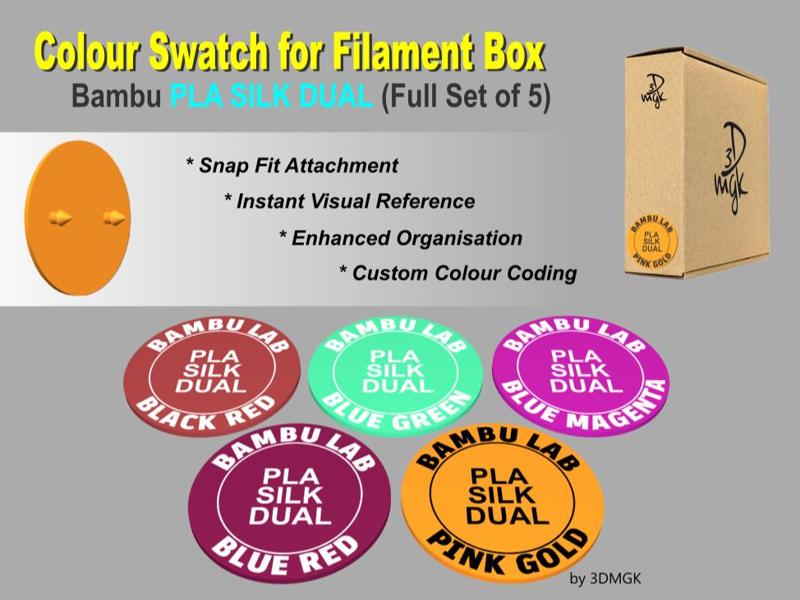 Filament Box Swatch - Bambu PLA SILK DUAL