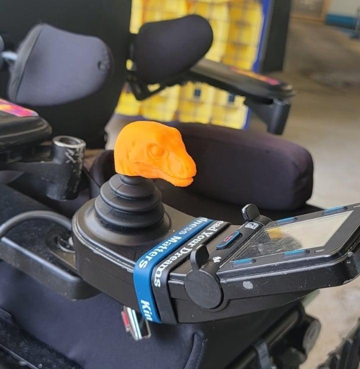 Wheelchair Joystick Raptor Dinosaur
