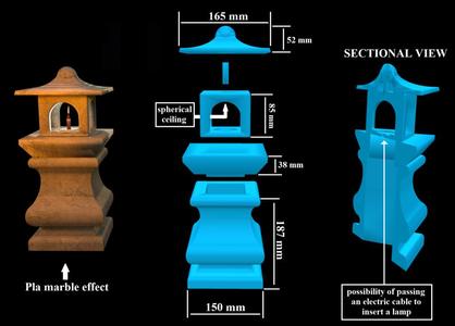 Japanese Tachi-Gata Lantern
