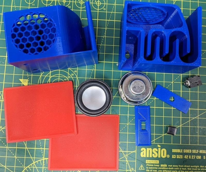  Simplified compact and easy to print 40mm back horn speaker (backhorn)