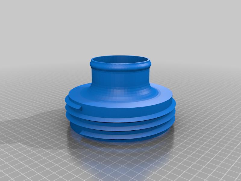 AC Duct to 3" Hose Barb Adapter