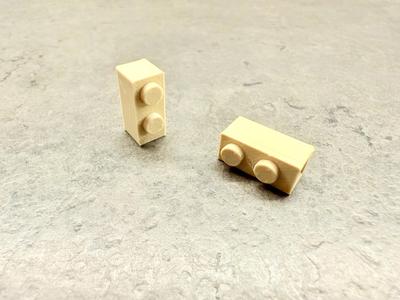 Brick - 1x1x1 2/3 flat + vertical knobs