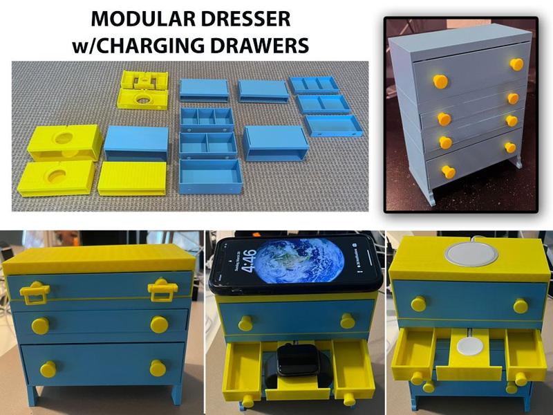 Modular Dresser with MagSafe Charging Drawers