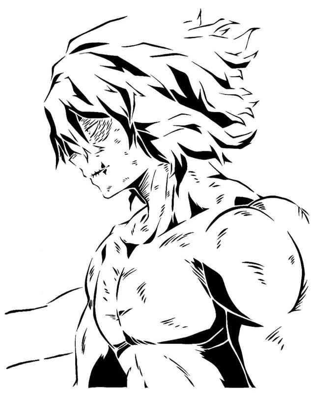 Shoto Todoroki stencil 4