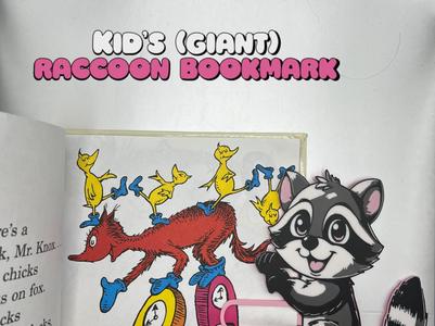 Kid's (Giant) Raccoon Bookmark