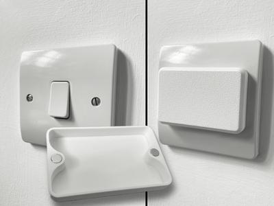 Magnetic UK light switch cover