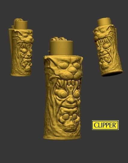 CLIPPER CIGARETTE LIGHTER CASE - SOUL TOTEM