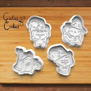 Wizard Cats cookie cutter set 0414