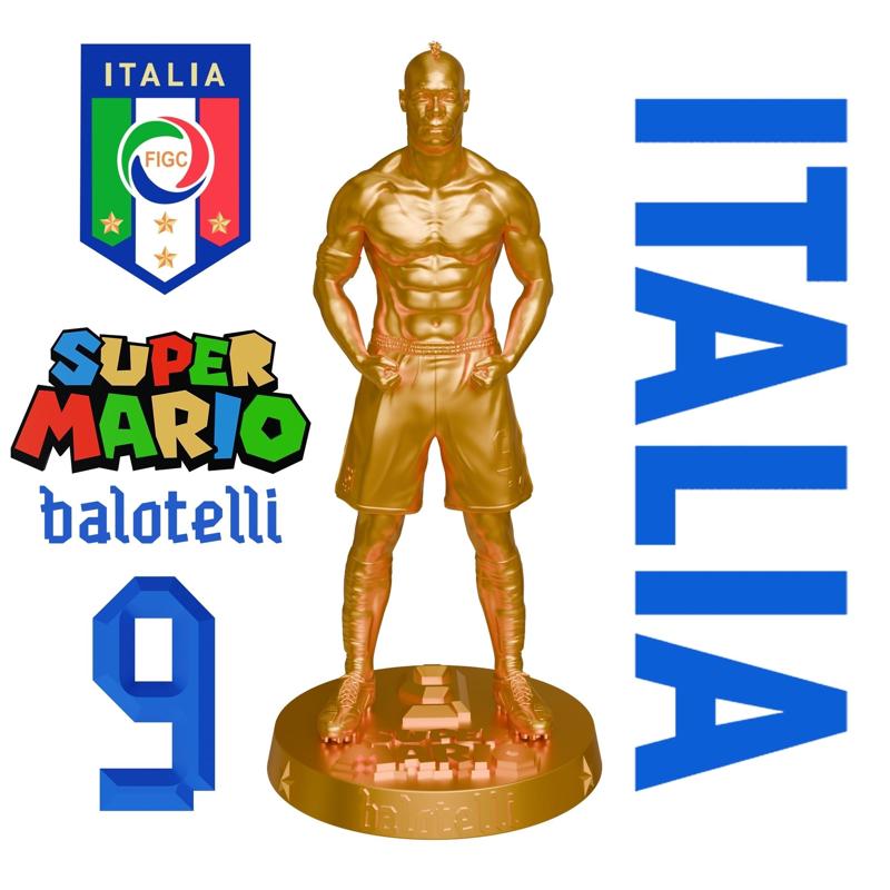 Super Mario Balotelli 3D Printable Statue – Iconic Football Tribute
